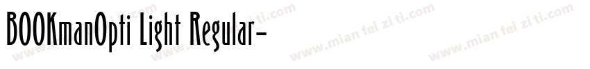BOOKmanOpti Light Regular字体转换